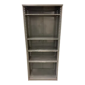 Early Twentieth Century Industrial Steel Bookshelf in Military Green Paint