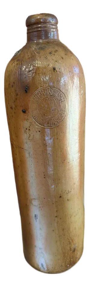 Antique 1800s German Birresborn Mineral Wasser Spirits Clay Stoneware Bottle