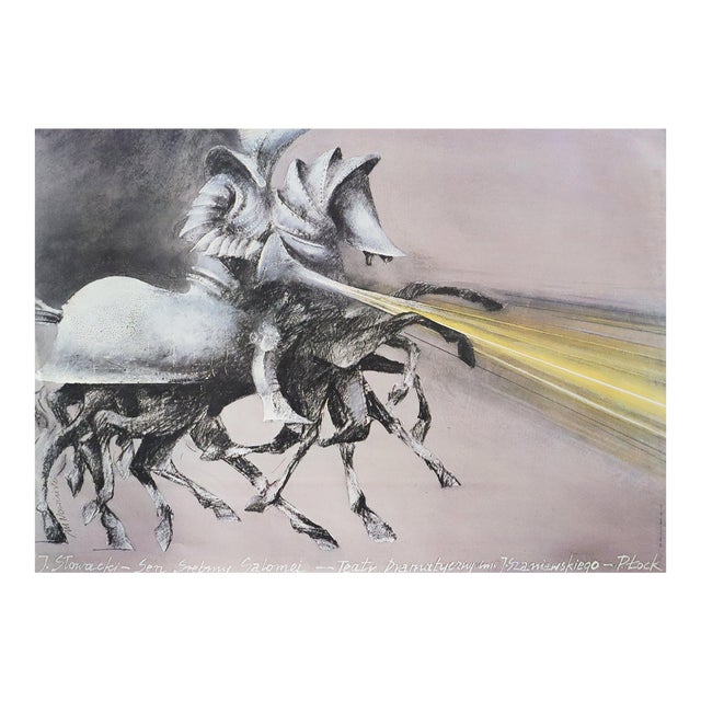 1980s Original Polish Theater Poster, Sen Srebrny Salomei (Salomea's Silver Dream) For Sale