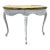 Vintage Painted Leg & Streaked Top Carved Table For Sale