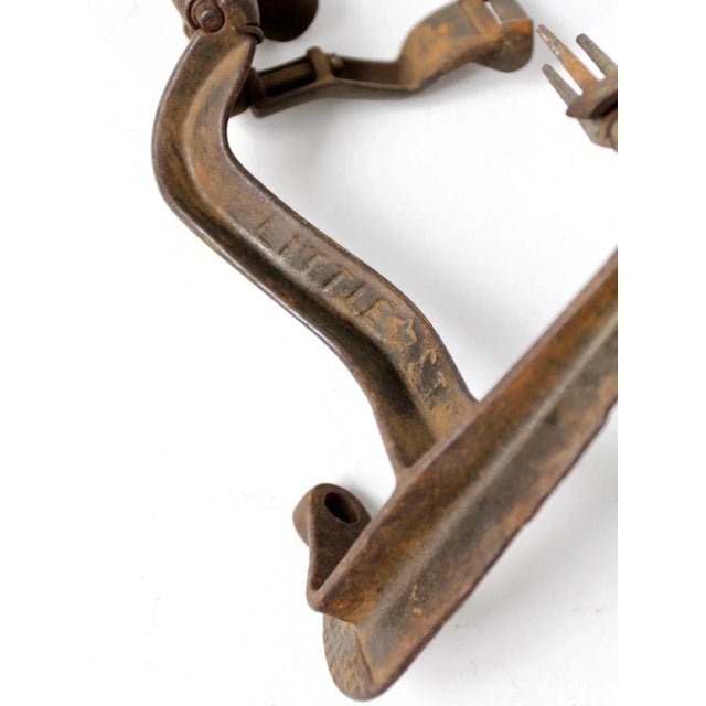 Farmhouse Antique Little Star Cast Iron Apple Parer For Sale - Image 3 of 5