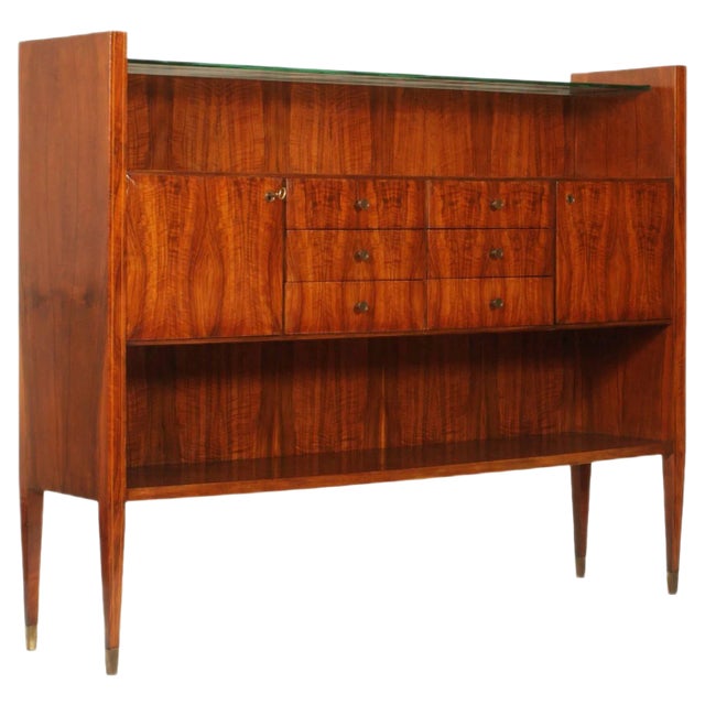 Italian Modern Rationalist Credenza in Rosewood For Sale