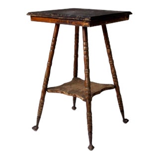 Antique Claw and Ball Foot Side Table For Sale