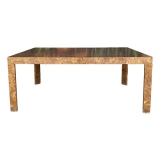 Mid 20th Century Heritage Burl Wood Dining Table For Sale