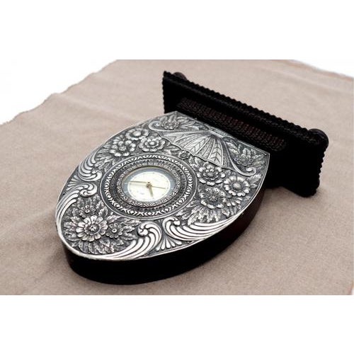 Tabletop Regulator and Alarm Clock in Rosewood For Sale - Image 5 of 8