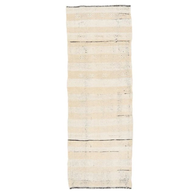 Textile Mid 20th Century Modern Vintage Turkish Kilim Runner For Sale - Image 7 of 7