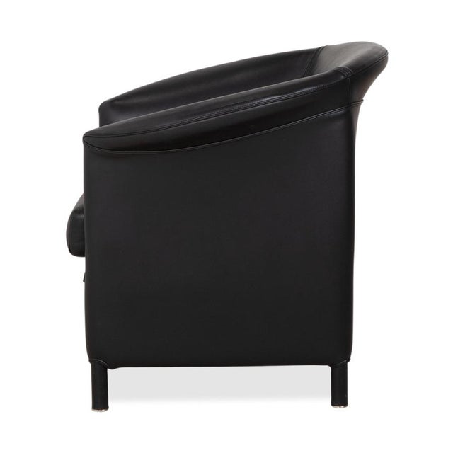 Black Leather Aura Armchair by Paolo Piva for Wittmann For Sale - Image 14 of 15