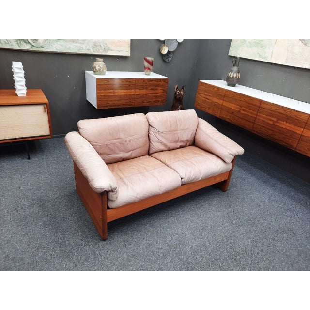 Mid-Century Modern Danish Teak and Leather Sofa by Mikael Laursen, 1970s For Sale - Image 3 of 12