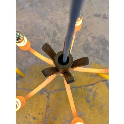 Brown Oak Chandelier from Domus For Sale - Image 8 of 11