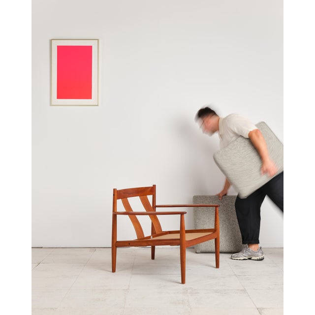 Wood Teak Armchair by Grete Jalk for France & Søn, Denmark, 1950s For Sale - Image 7 of 18