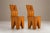 Vintage Brutalist Pinewood Chairs, France, 1970s, Set of 2 For Sale - Image 11 of 11