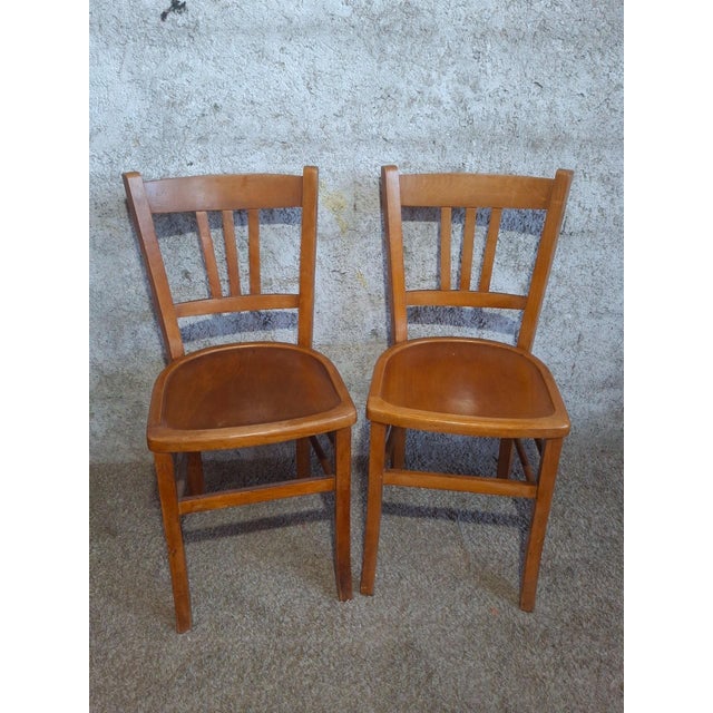 Bistro Chairs in Beech from Luterma, 1950s, Set of 8 For Sale - Image 12 of 16