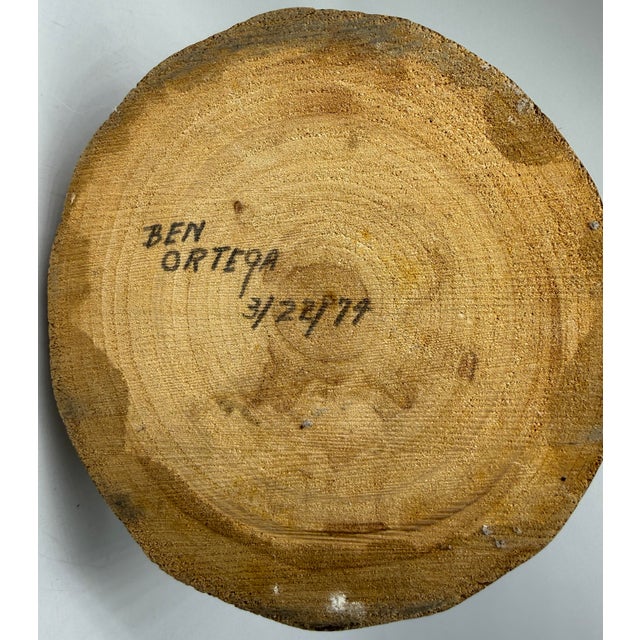 St. Francis Wood Carving by Ben Ortega 1979 New Mexico Southwestern Santa Fe Statue For Sale - Image 10 of 10