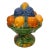 Vintage Majolica Style Fruit Stacked Lidded Bowl / Catchall For Sale
