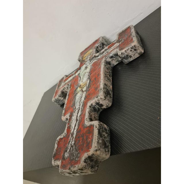 Ceramic Crucifix from La Cava, 1950s For Sale - Image 13 of 15