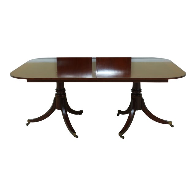 Baker Banded Mahogany Duncan Phyfe Dining Room Table ...