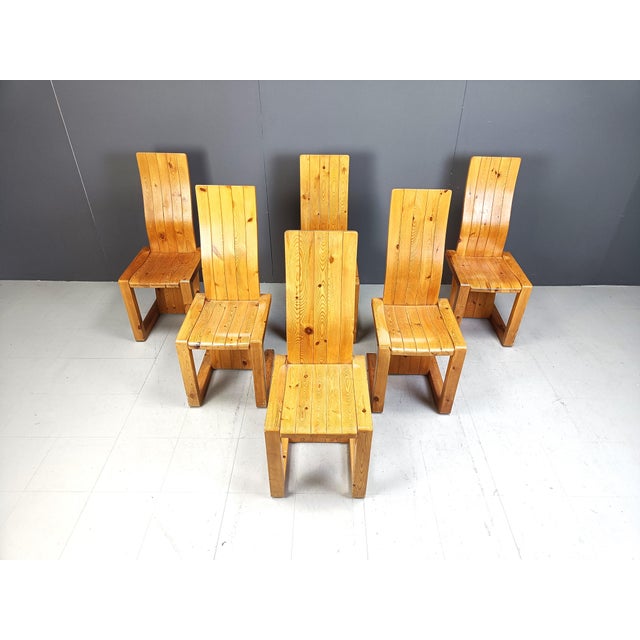Vintage Finnish Pine Dining Chairs, 1970s, Set of 6 For Sale - Image 10 of 11