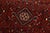 Textile Abadeh Rug 3’5” X 4’11” Red Wool Vintage Tribal Hand-Knotted Carpet For Sale - Image 7 of 12