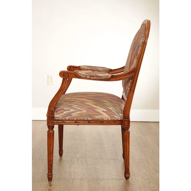 Ethan Allen 1990s Ethan Allen French Louis XVI Style Armchairs - A Pair For Sale - Image 4 of 13