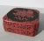 Beautiful red cinnabar carved Chinese Republic period box. Deeply carved to pass through thick red to a black core laver...