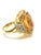 Bochic “Orient” Vintage Natural Yellow Sapphire, Citrine & Diamonds Set 18K Gold & Silver Natural Center Oval Shape...