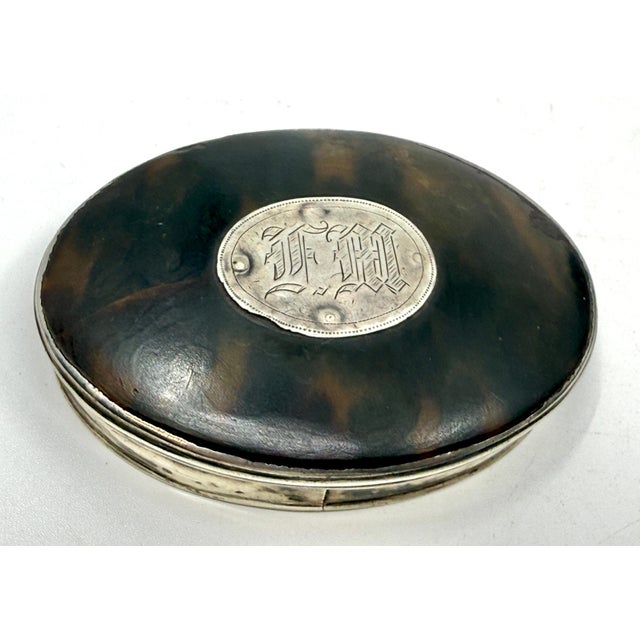 1910s Lovely Silver and Horn Snuff or Trinket Boxes For Sale - Image 4 of 18
