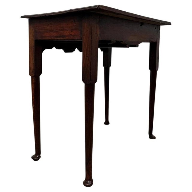 Antique English Oak Side Table with Three Drawers For Sale - Image 9 of 12