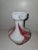 White & Red Glass Carafe, 1950s For Sale - Image 6 of 8