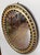 Traditional Irish Ebony and Gilt Oval Wall Mirror With Glass Studs (H 29 3/8 X W 23 5/8) For Sale - Image 3 of 9