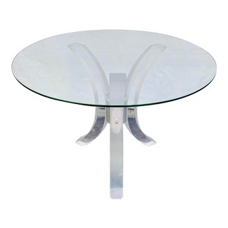 3 Legged Lucite Dining Table For Sale