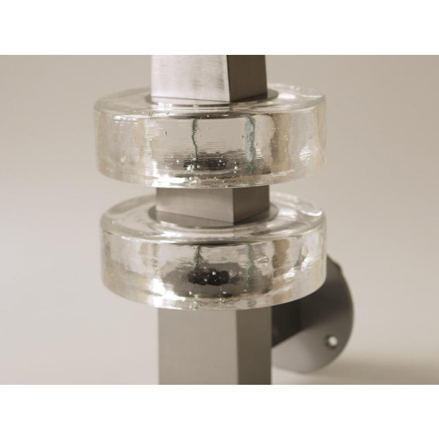 Contemporary Gioiello I Wall Lamp in Stainless Steel and Glass by Marine Breynaert For Sale - Image 3 of 6