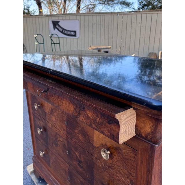 French 19th Century French Chest of Drawers With Marble Top For Sale - Image 3 of 12