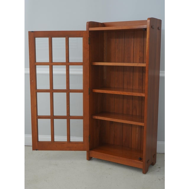 Mission Stickley Cherry 1 Door Mission Style Bookcase For Sale - Image 3 of 15