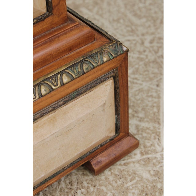 Pair Vintage Marble Panel Neoclassical Pedestals For Sale - Image 14 of 15