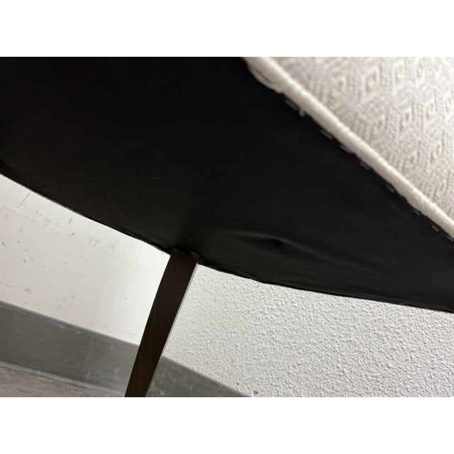 Cream Custom Design Slope Arm Chairs, Pair For Sale - Image 8 of 12