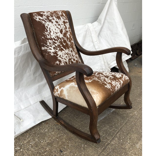 Cowhide rolling chair Clearance
