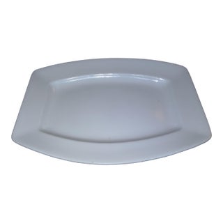Elegant Antique White Royal Ironstone Charles Meakin Large Serving Platter For Sale