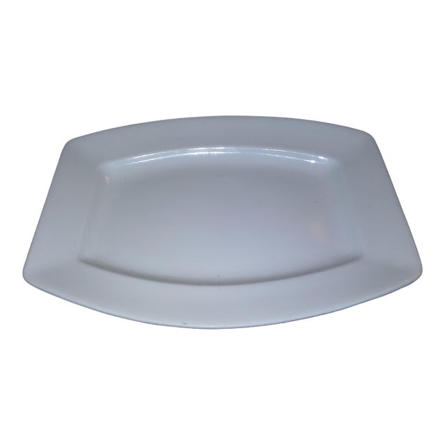 Elegant Antique White Royal Ironstone Charles Meakin Large Serving Platter For Sale