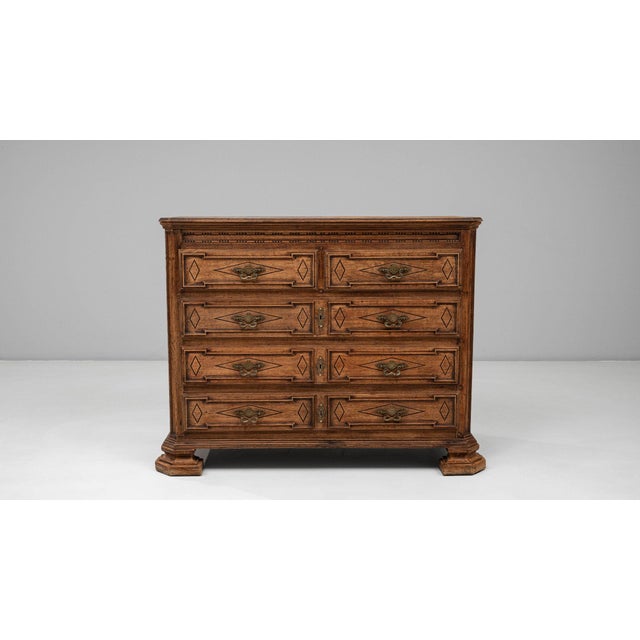 19th Century France Baroque Tan Wood Chests of Drawers For Sale - Image 9 of 11