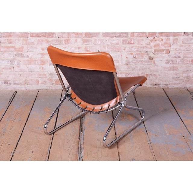 German Bauhaus Armchair in Leather by Lusch and Co West, 1970s For Sale - Image 4 of 12