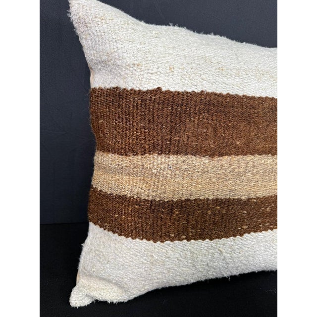 Turkish Hemp Pillow Cushion Natural Beige Brown Pillow Cushion Cover 20"x20" #30559 Enhance your home decor with our Kilim...