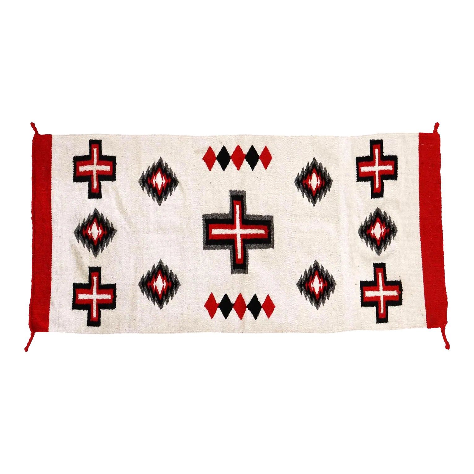 Vintage White Navajo Style Wall Hanging Rug | Chairish