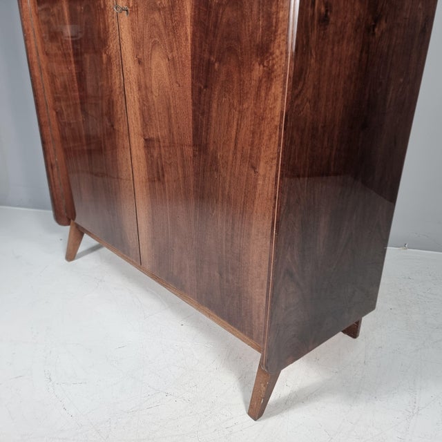Vintage Wardrobe in Walnut from Tatra Nabytok, 1970s For Sale - Image 10 of 11