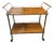 1970s Wood 2 Tier Bar Cart For Sale