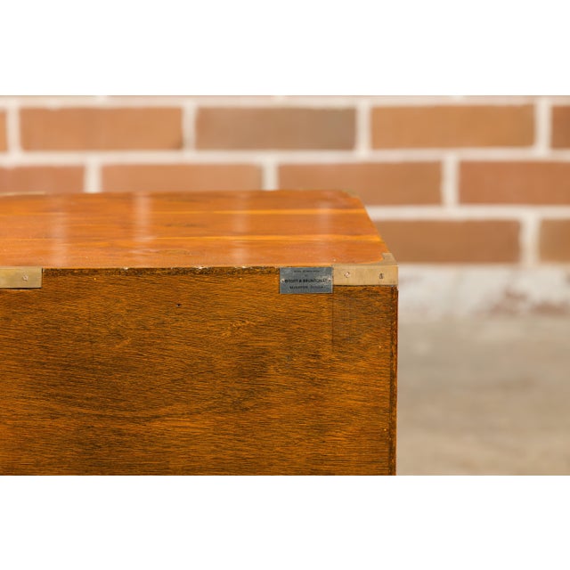 English 19th Century Bissitt & Brunton LTD Campaign Chest with Two Drawers For Sale - Image 11 of 12
