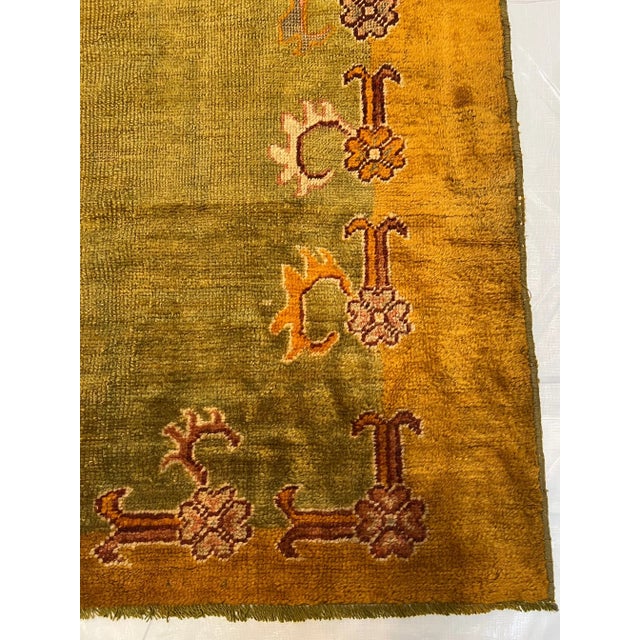 Traditional Early 20th Century Antique Turkish Oushak Rug For Sale - Image 3 of 9