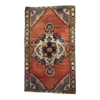 Vintage Decorative Handknotted Floor Rug For Sale