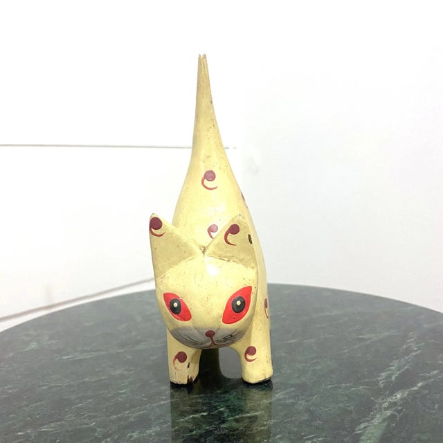 Vintage Folk Art Cat Figure For Sale - Image 11 of 11