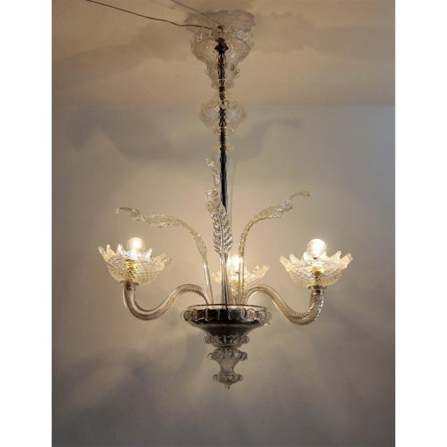 Italian Murano Glass Chandelier, 1950s For Sale - Image 13 of 18