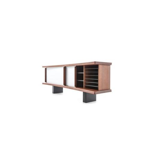Wood 513 Riflesso Storage Unit in Black by Charlotte Perriand for Cassina For Sale - Image 7 of 9